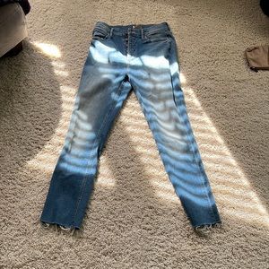 MOTHER button fly high waisted jeans